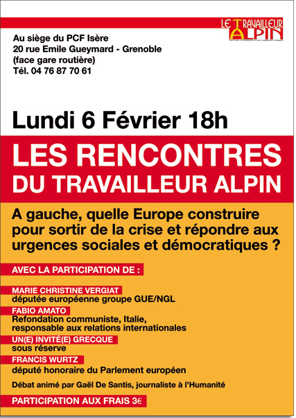 Invitation � participer Aux rencontres du Travailleur Alpin du 6 f�vrier 2012